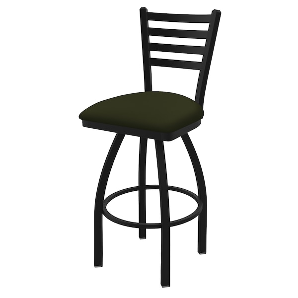 25" Swivel Counter Stool, Black Wrinkle, Canter Pine Seat